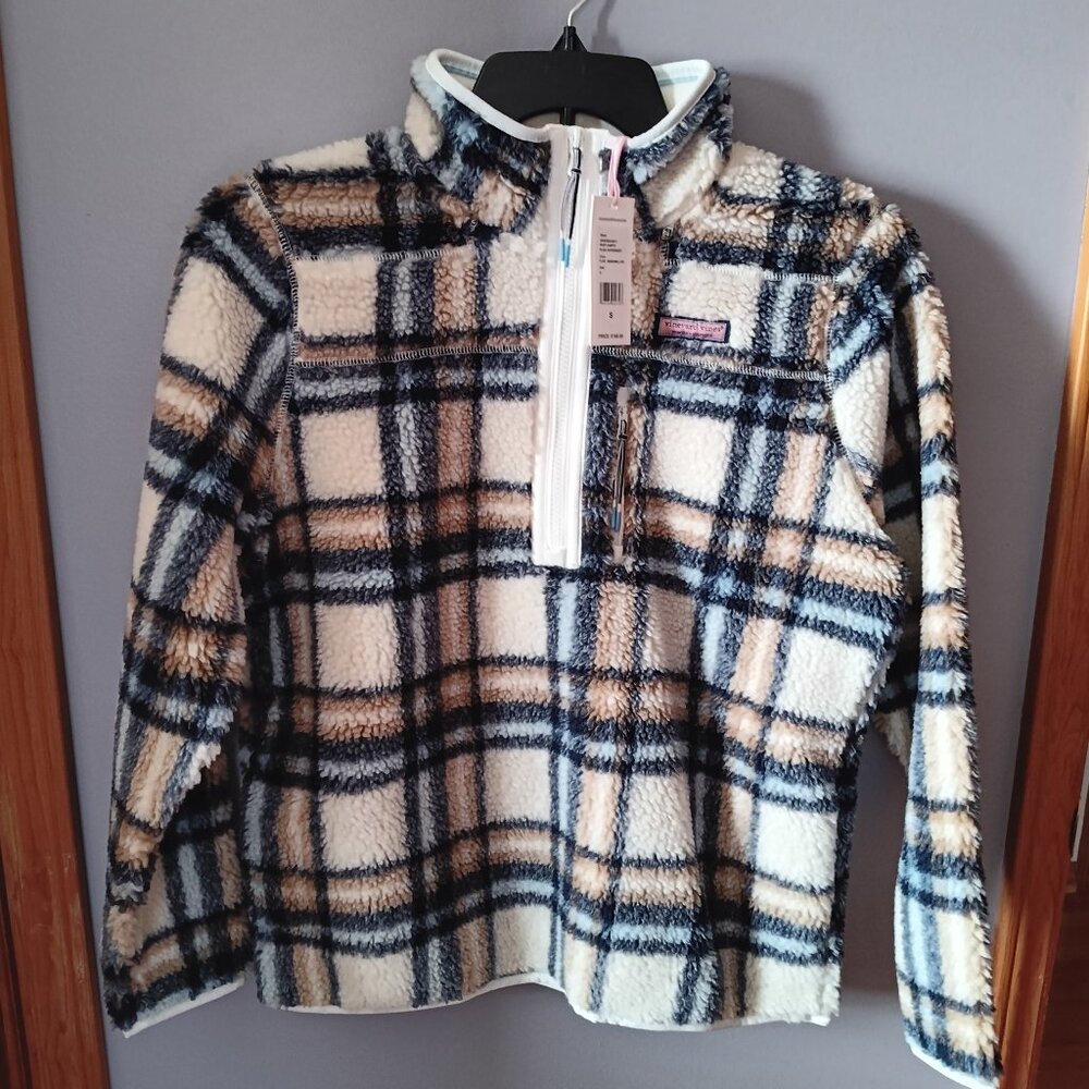 New Vineyard Vines Plaid Supershep, size S